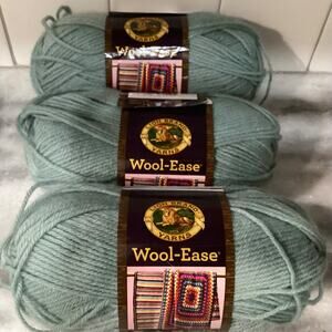 Lion Brand Wool-Ease Yarn 3 Skeins Seaspray 123 New